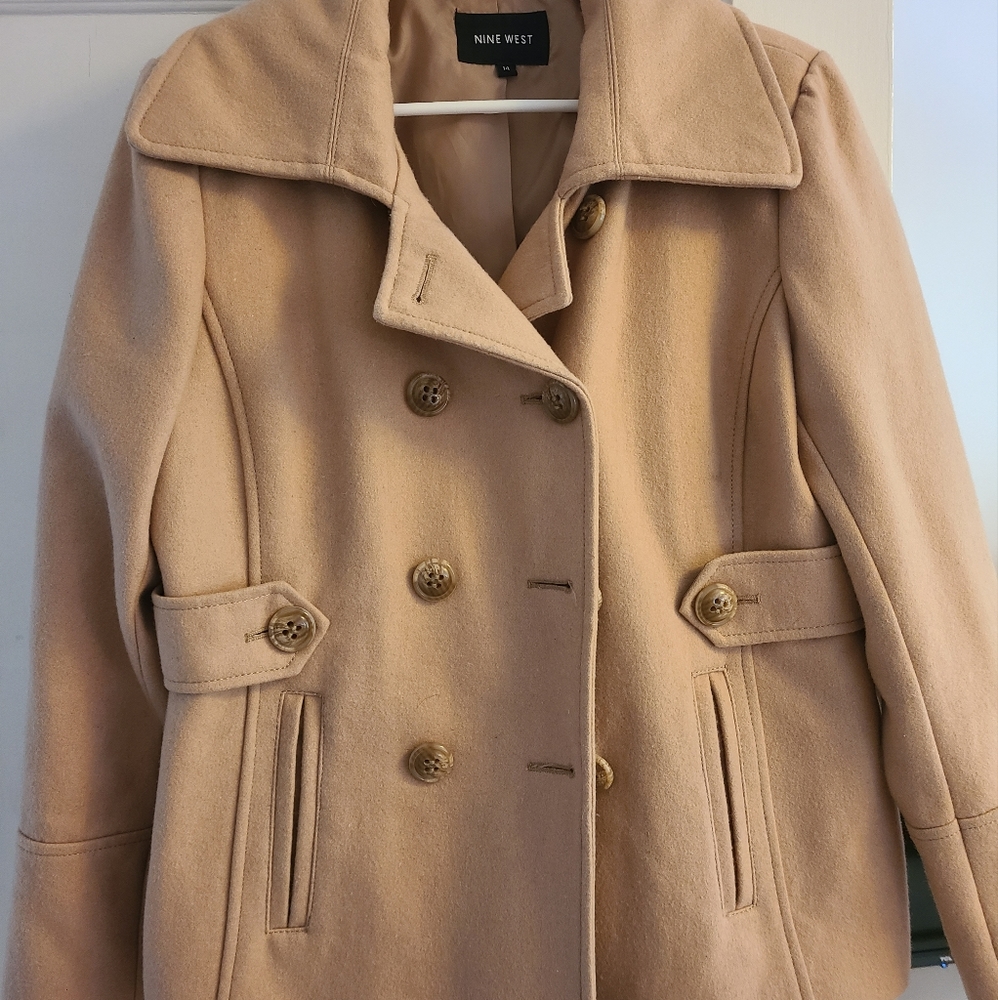 Nine West cropped pea coat